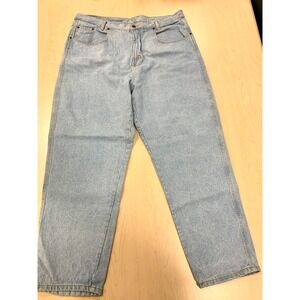 Cherokee Baggy Y2K Flat Front Cotton Heavy Denim Grandfather Grandpa Dungaree 42